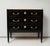 Vintage French ebonized marble-top commode in the Directoire Manner.