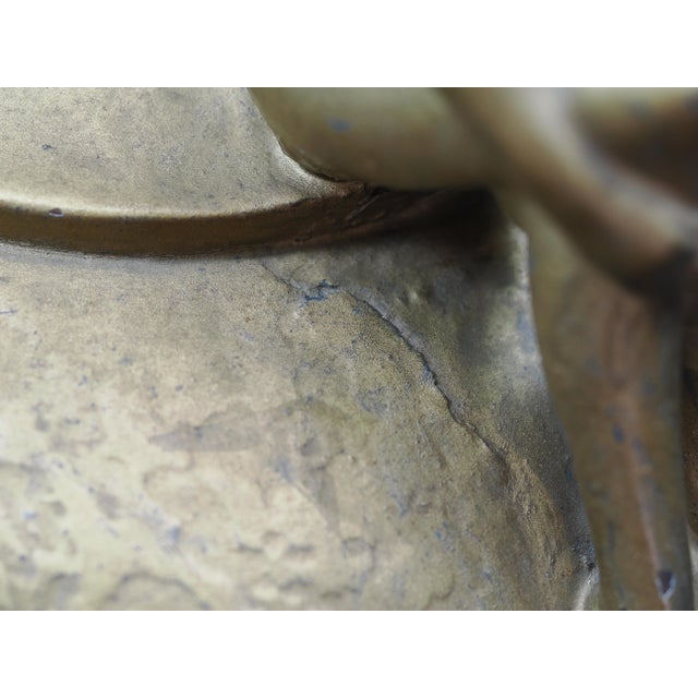 1930s Art Deco Signed Olive Kooken Figural Nude Women Bronze Over Plaster Table Lamp For Sale - Image 14 of 17