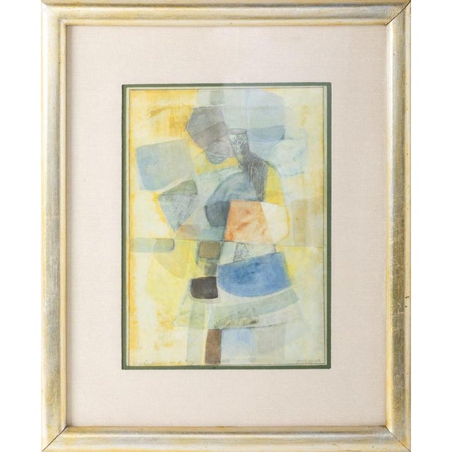 Justino Alves, Composition, 1973, Mixed Media on Paper For Sale - Image 6 of 6