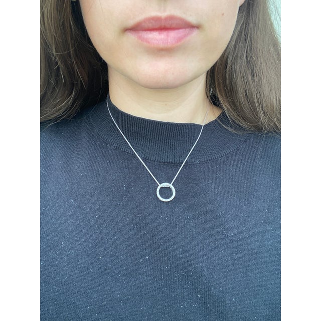 Stones: diamond, 32 stones round brilliant cut 1.5 mm approximately .50 total carats GH color/ SI2-I1 clarity Length: 16...