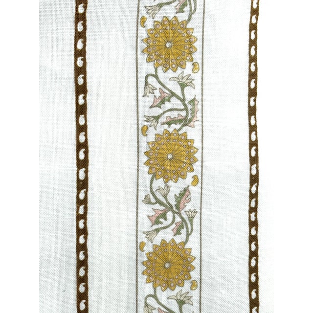 2020s Virginia Kraft "Soleil Stripe" in Warms Linen Fabric For Sale - Image 5 of 7
