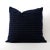 Vintage Homespun Pillow Cover – Navy Blue Woven Cotton For Sale - Image 4 of 5