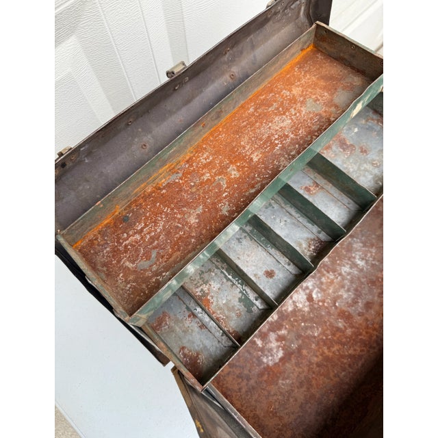 Vintage Mid Century Industrial Tool Box For Sale - Image 4 of 12