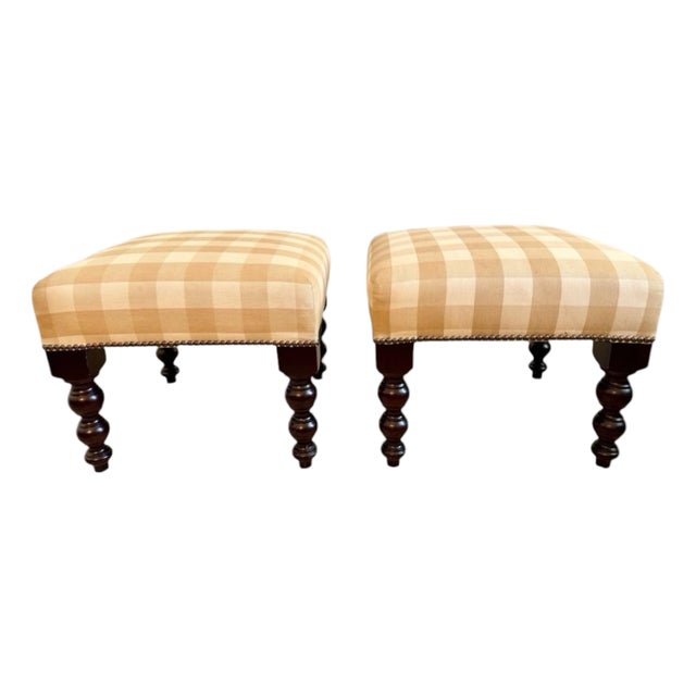George Smith Baby Signature Stools- A Pair For Sale