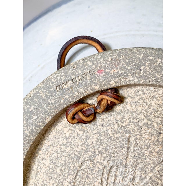 Vintage Large Studio Pottery Blue Striped Bowl For Sale - Image 10 of 12