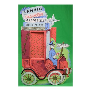 Lanvin Traveler Arpege & My Sin 3-D Advert Sign 19th Century For Sale