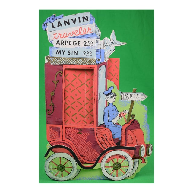Lanvin Traveler Arpege & My Sin 3-D Advert Sign 19th Century For Sale