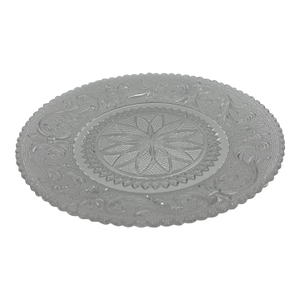 Vintage Westmoreland Crystal Princess Feather Pattern Salad Plate 8"