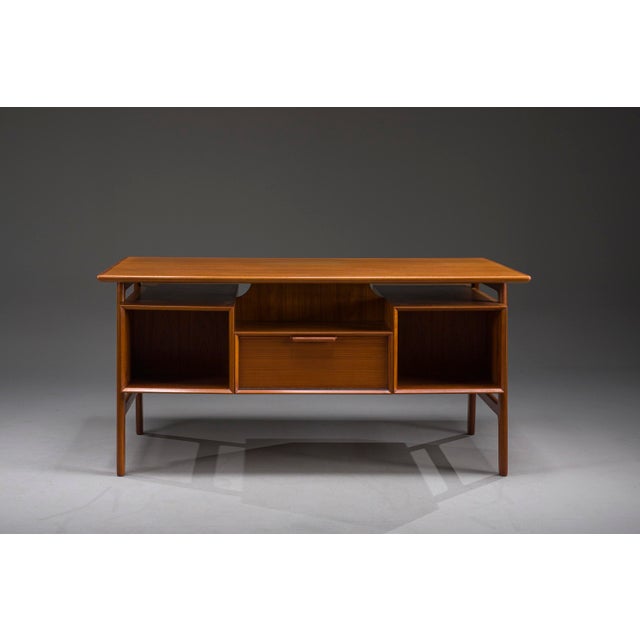 Teak Model 75 Desk from Omann Jun Møbelfabrik, 1960s For Sale - Image 4 of 18