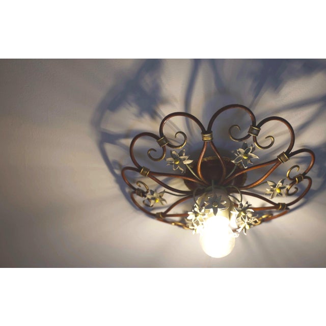 Vintage Italian Petal Flush Mount, 1950s For Sale - Image 11 of 11