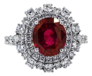 Late 20th Century 3.55 Carat Ruby Ring, Size 5