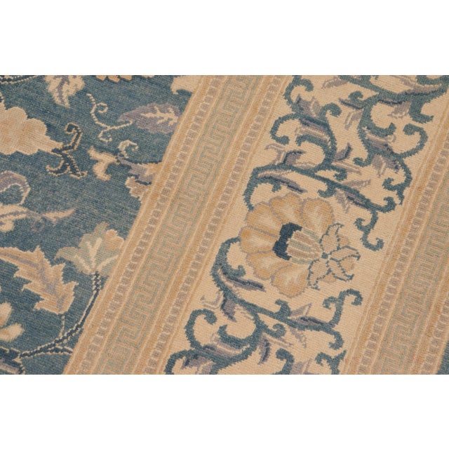 Sunfaded Green/Tan Wool Rug - 8'3'' X 9'10'' For Sale In New York - Image 6 of 10