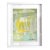 Fiesta . XV White Framed Surreal Light Green Painting For Sale