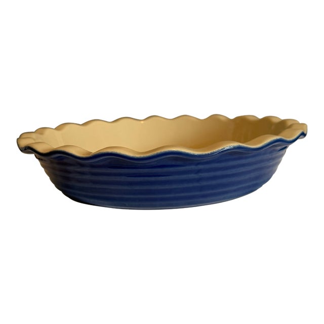 Vintage Emile Henry Ceramic Pie Plate For Sale
