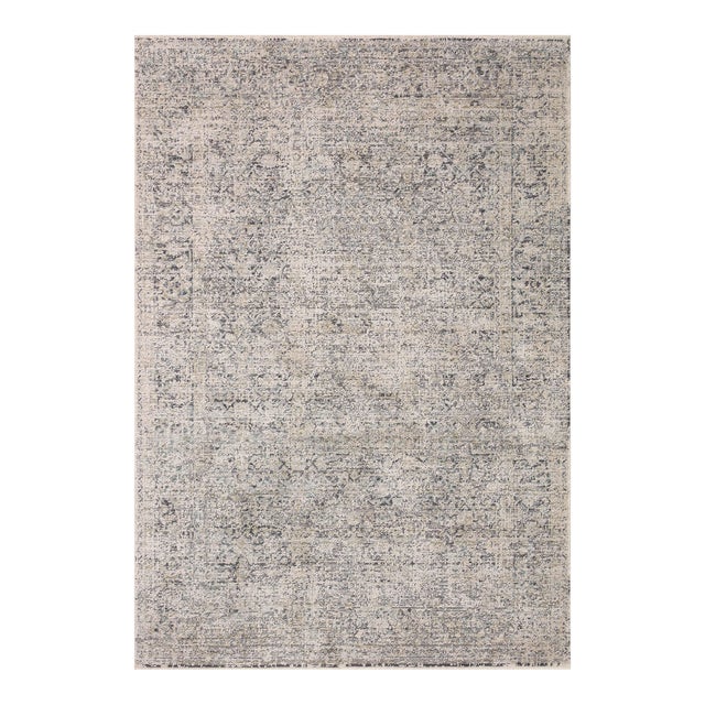 Amber Lewis x Loloi Alie Stone / Mist 18" x 18" Sample Rug For Sale