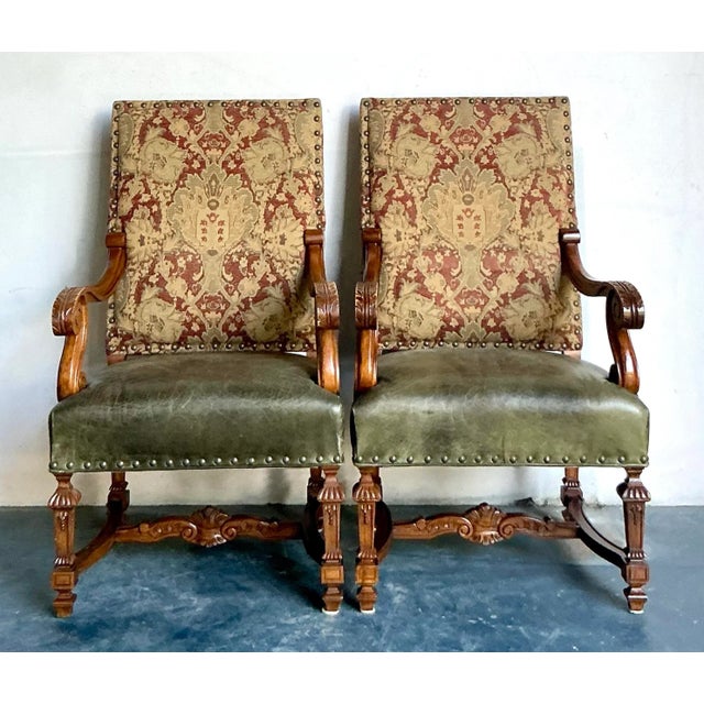 Vintage Boho Lillian August Throne Chairs - A Pair For Sale - Image 10 of 11