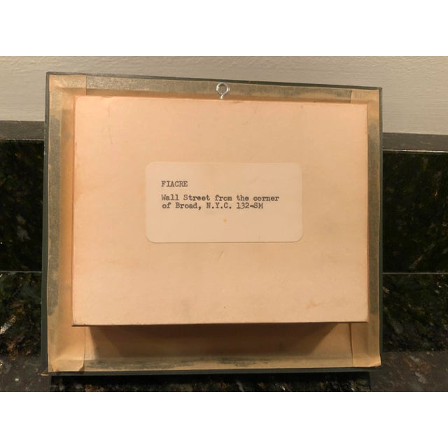 “Fiacre” Shadowbox Wall Street From the Corner of Broad , Nyc For Sale - Image 9 of 11