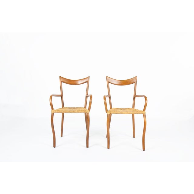 Manila Chairs in Rope and Wood by Val Padilla for Jasper Conran, 1970s, Set of 6 For Sale - Image 6 of 15