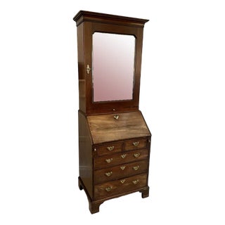 George II Mahogany Bureau Bookcase, 1750s For Sale