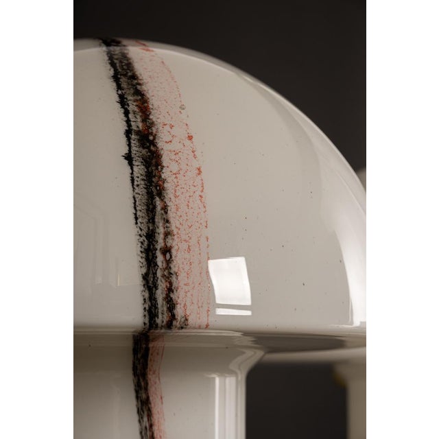 Large Glass Mushroom Table Lamp attributed to Peil & Putzler, Germany, 1970s For Sale - Image 11 of 16