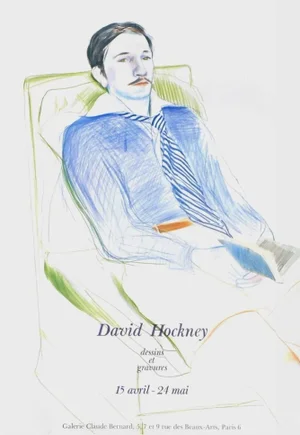 1980s "Drawings and Etchings" David Hockney Poster