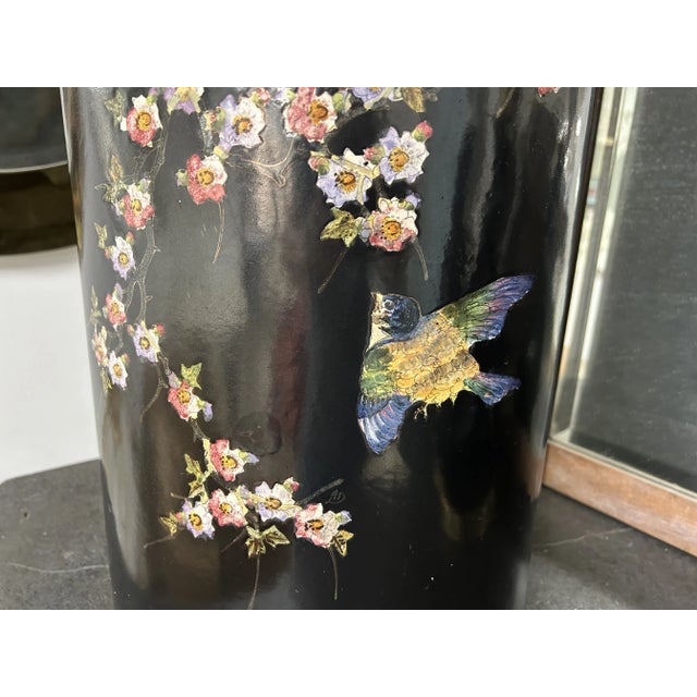 Ceramic Italian Glazed Terracotta Umbrella Stand For Sale - Image 7 of 9