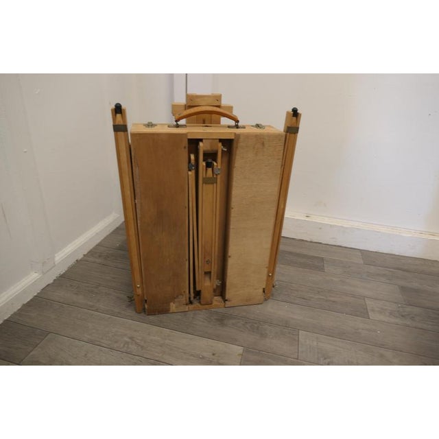 French Artists Folding Easel and Pallet, 1960 For Sale - Image 4 of 10
