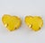 Edouard Rambaud Edouard Rambaud Paris Citrus Yellow Acrylic Gilded Heart Clip-on Earrings For Sale - Image 4 of 9