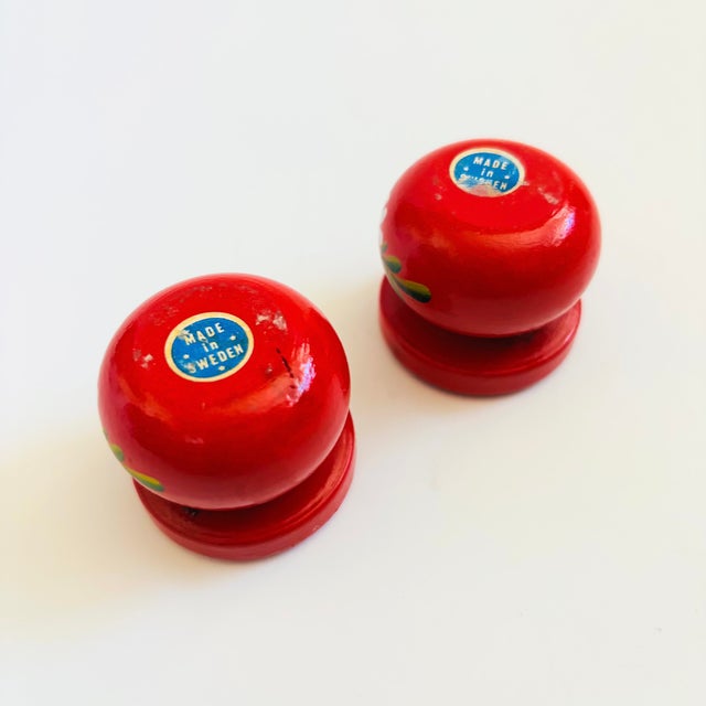 Wood Vintage Swedish Wood Tiny Taper Candle Holders - Set of 2 For Sale - Image 7 of 7