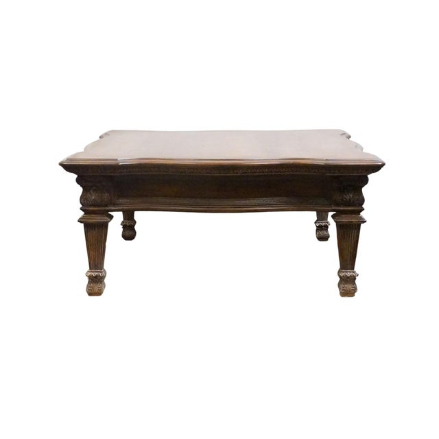 Hooker Hooker Furniture Seven Seas Cherry Traditional Gothic Inspired 42" Square Accent Coffee Table For Sale - Image 4 of 12