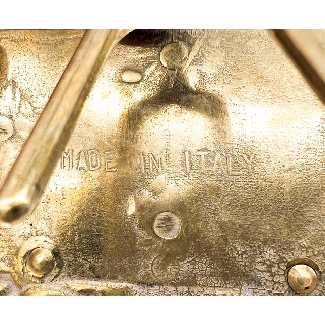 Brass Vintage Italian Brass Business Card Holder – Hollywood Regency / Rococo Revival For Sale - Image 8 of 13