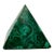 Late 20th Century Malachite Pyramid Paperweight For Sale