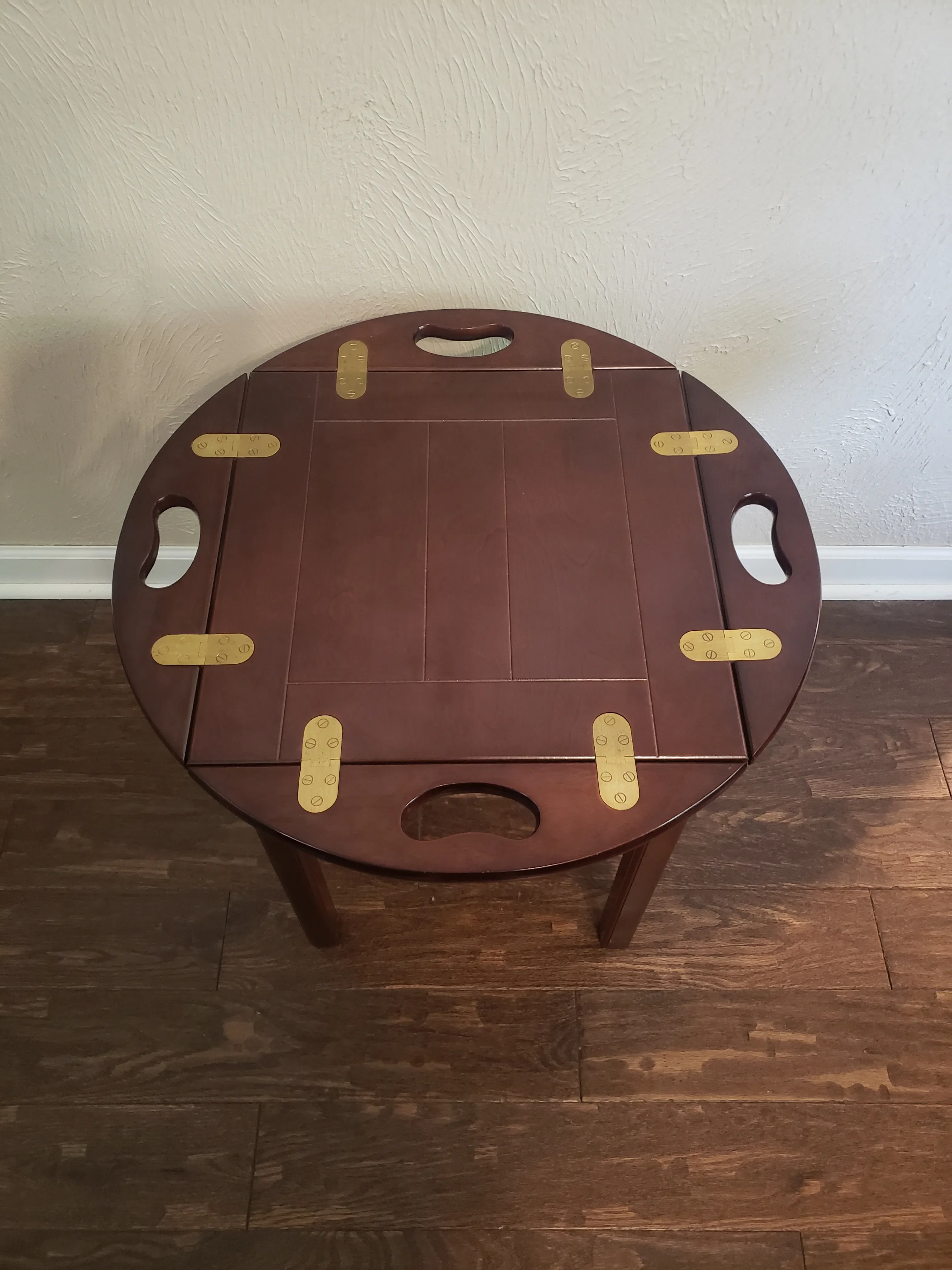 Late 20th Century The Bombay Company Dark Stained Wooden Butler