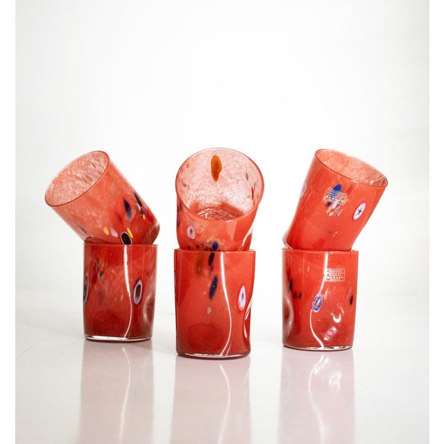 Modern Valentines Drinking Set from Ribes the Art of Glass, Set of 6 For Sale - Image 16 of 16