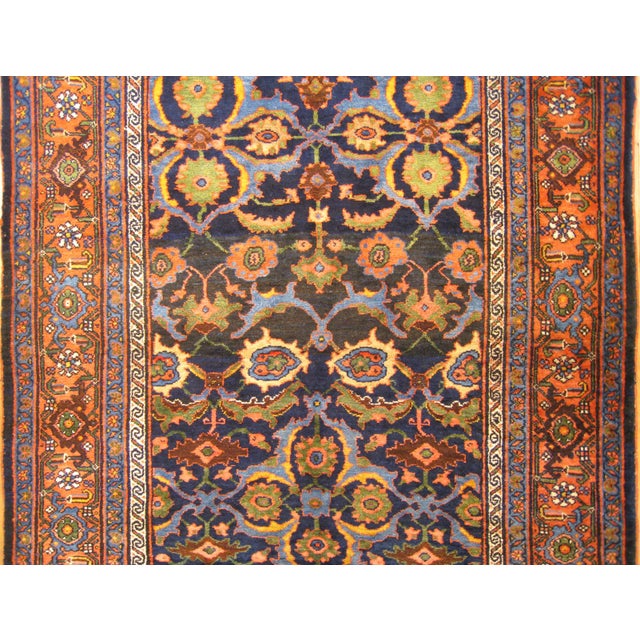 Antique Persian Bidjar Oriental Rug, in Runner Size, with Floral Elements For Sale - Image 4 of 6
