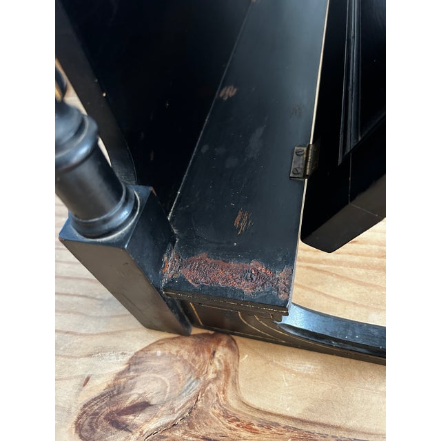 Wood Late Victorian 19th C Chinoiserie Decorated Portfolio or Magazine Stand For Sale - Image 7 of 10