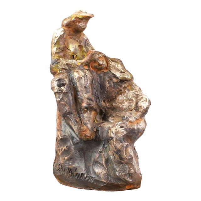 Hand-Sculpted Ceramic Figure by Ester Wallin, Sweden, 1970s For Sale