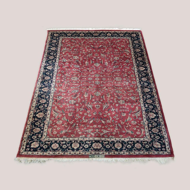 Vintage Hand-Knotted Signed Tabriz Rug, 1960s, in Very Good conditions. Designed 1960 to 1969
