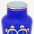 Pair of Austrian Secessionist Cobalt Blue Glass Vases, with gilt geometric design on gilt metal tripod base. 6.5" H x 2.5"...
