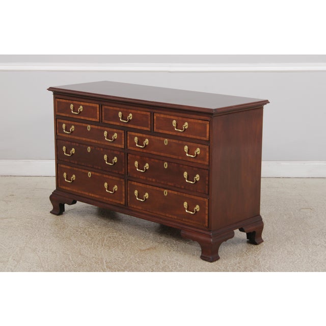 Chippendale Councill Craftsman Mahogany Inlaid Dresser For Sale - Image 3 of 14