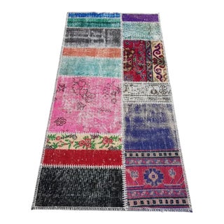 Mid 20th Century Handmade Entry Wool Runner For Sale