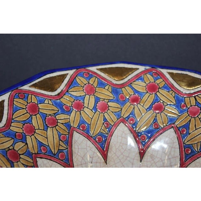 Art Deco Enamel Bowl from Longwy For Sale - Image 6 of 11