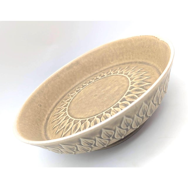 1950s 1950s Jens Quistgaard Stoneware Pedestal Bowl For Sale - Image 5 of 9
