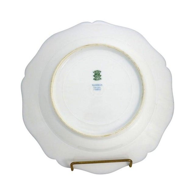 1900 - 1909 Ten French Limoges Cobalt Blue Porcelain Soup Bowls With Gold Trim C1900 For Sale - Image 5 of 8