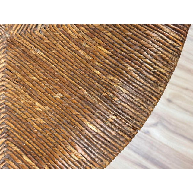 Antique Carved Wood French Country Rush Seat Dining Chairs, Set of 6 For Sale - Image 15 of 18