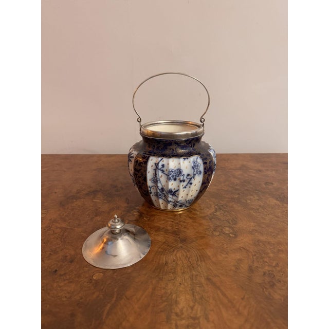 Antique Doulton Burslem Biscuit Barrel, 1890 For Sale - Image 6 of 10