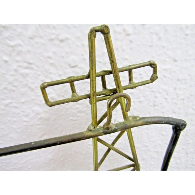 1950s Mid-Century Modern Oil Rig Landscape Wall Wire Sculpture For Sale - Image 9 of 9