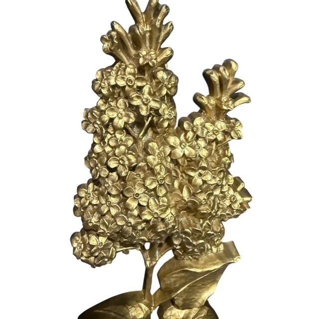 1970s Vintage Syroco Hollywood Regency Gold Floral Wall Hangings – Pair For Sale - Image 5 of 10