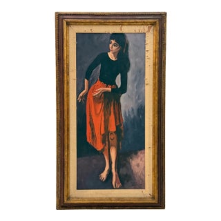 Original 1966 Figurative Dancer Oil Painting After Moses Soyer, Signed Molly Conviser For Sale