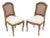 French Provincial Painted Wood Side Chairs, Pair For Sale